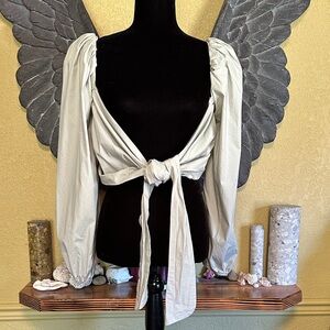 Kherisa Tie-Front Cover Up Blouse